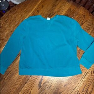 Everlast Men's Teal Crewneck Sweater Distressed